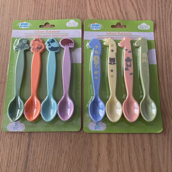 🆕 Angel Mine Infant Flatware Spoons Set 2 Packs🆕 - Picture 1 of 4